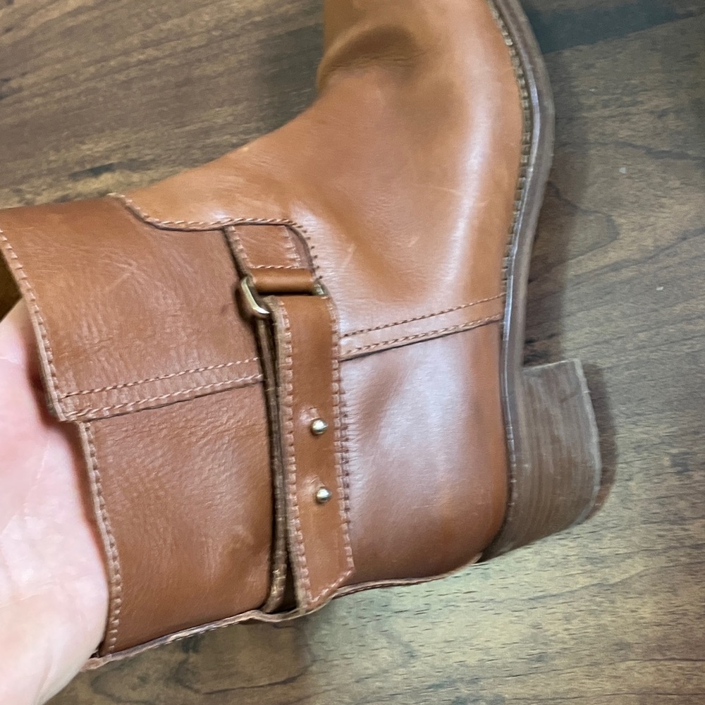 J. Crew Parker leather ankle boots in cognac size 6 - Picture 6 of 14
